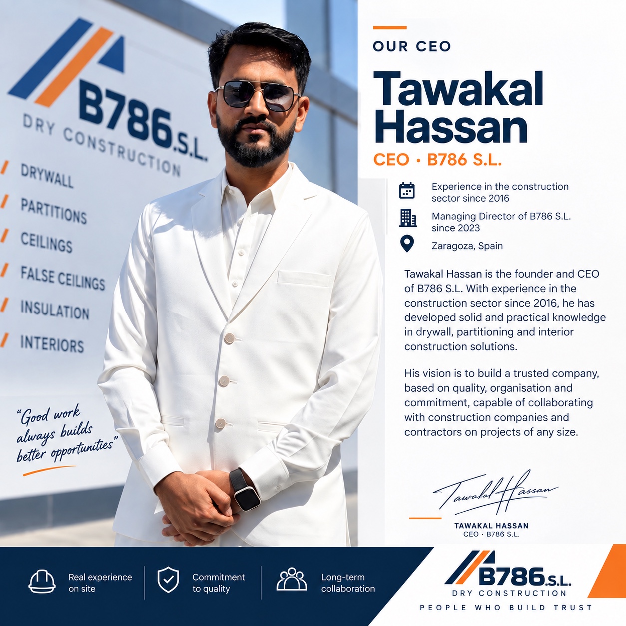Tawakal Hassan, CEO of B786 S.L.